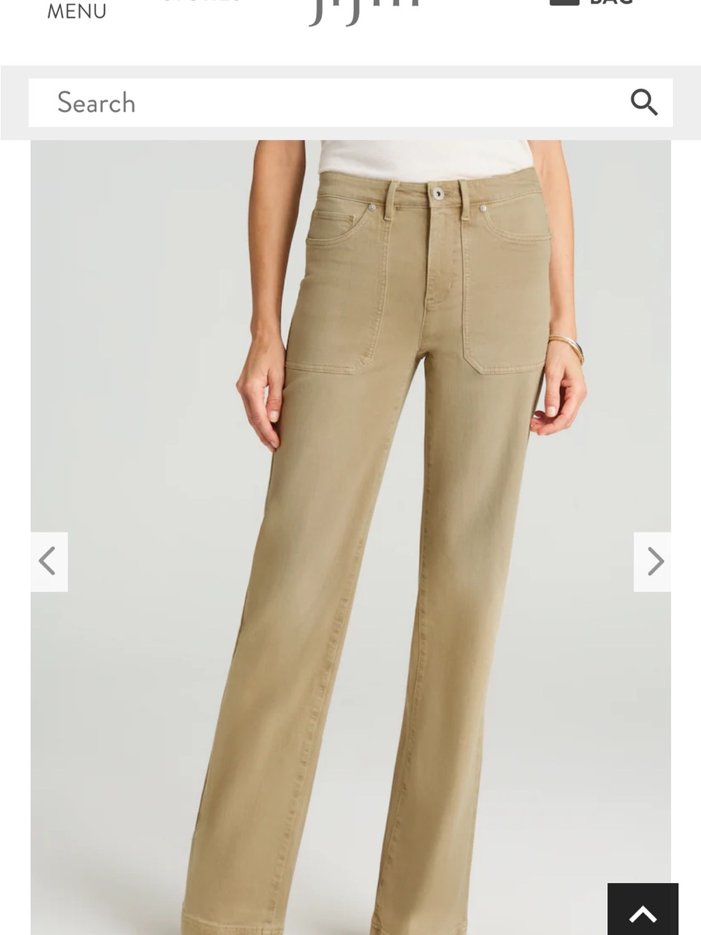 J. Jill Wide-Leg Jeans in Olive-Tan